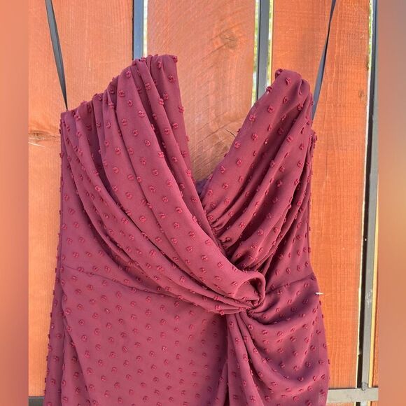 Katie May come on home clip dot dress sangria size M - Picture 5 of 7